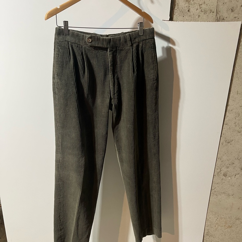 Vintage Men's Corduroy Pants olive Green
